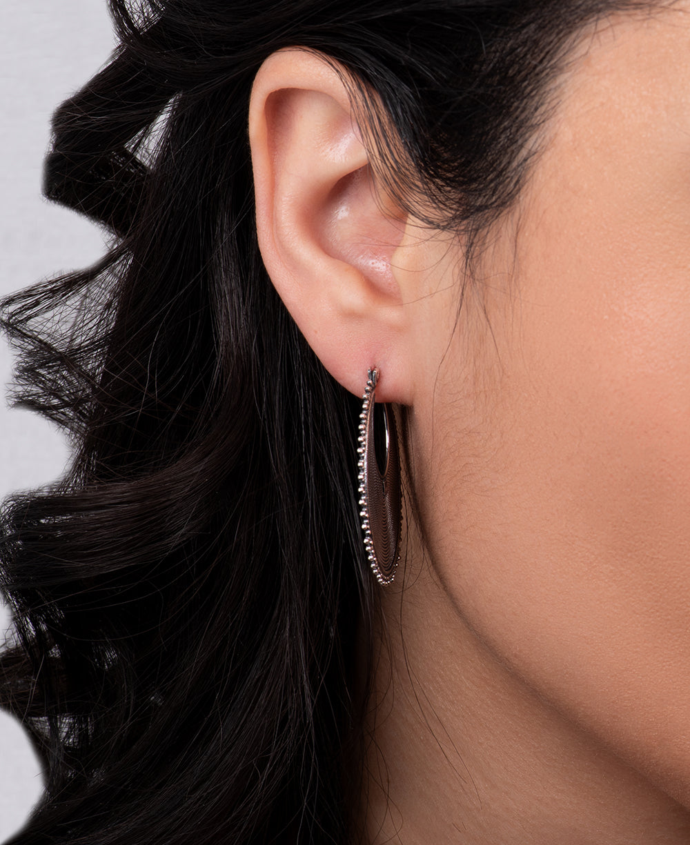 Bali crafted disc-shaped silver earrings
