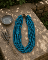 Multi-Layer Wood Beaded Necklace — necklaces, outdoor garden stone lifestyle photo