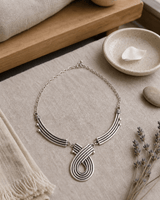 Organic Lines and Curves Statement Necklace — necklaces, meditation corner lifestyle photo