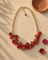 Passion Textile Beaded Necklace — necklaces, editorial plaster shadow lifestyle photo