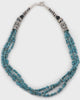 Triple-Strand Turquoise Sterling Necklace