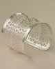 Silver Geometric Lattice Cuff Bracelet