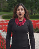 Twisted Multi-Strand Red Necklace