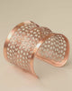 Copper Geometric Lattice Cuff Bracelet