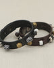 Beaded Leather Snap Bracelet