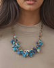 Blue Beaded Textile Necklace