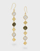 Brass Labradorite Moonstone Earrings