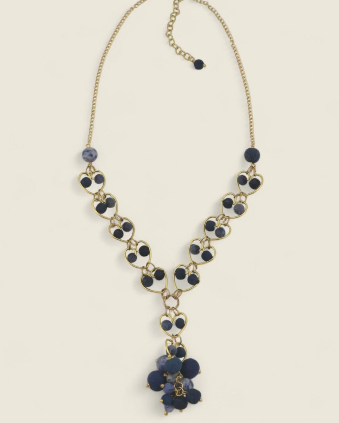 Indigo Heart Link Necklace