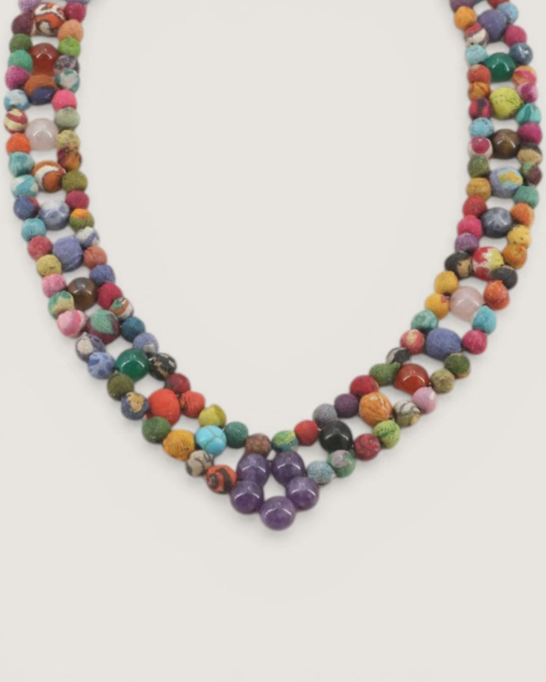 Multicolor Gemstone Beaded Necklace