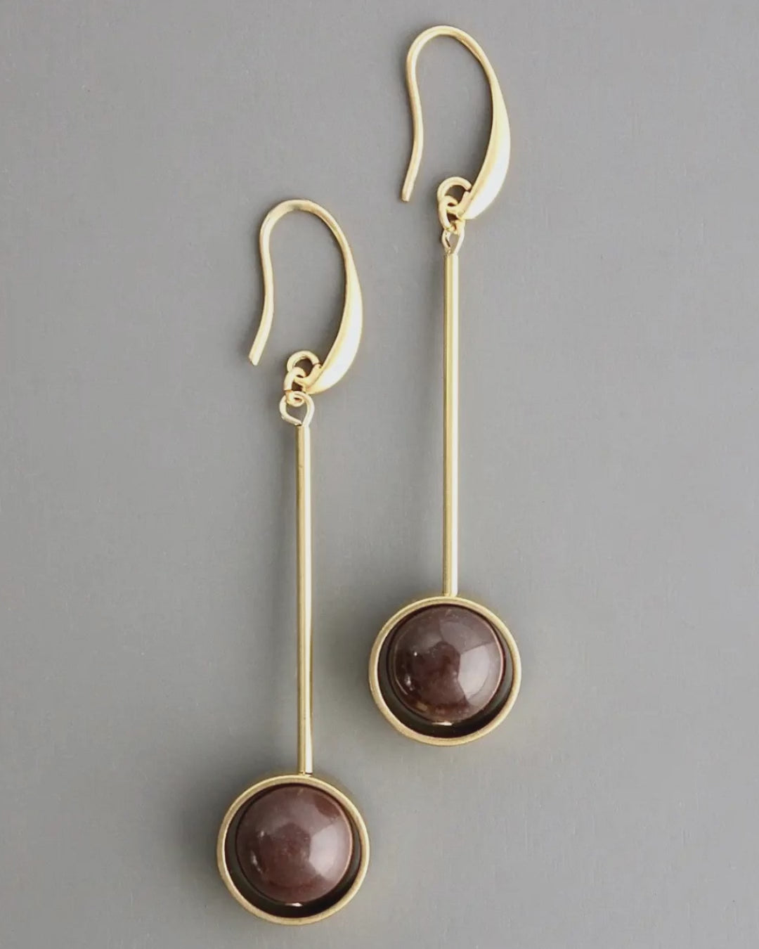 Modern Agate Drop Earrings