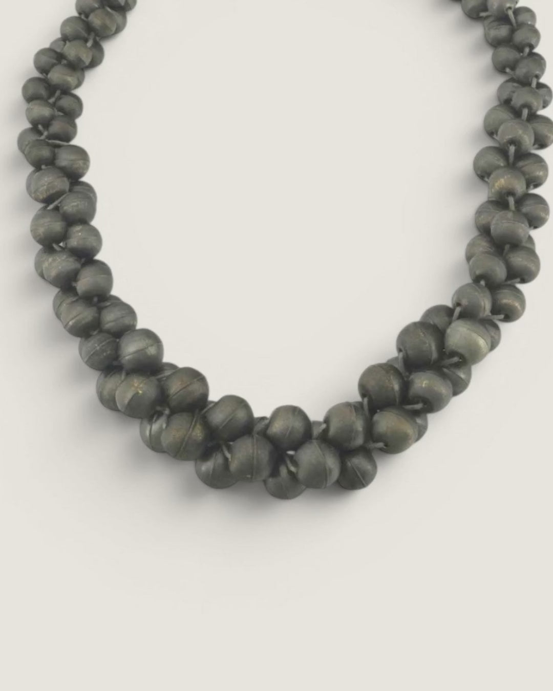 Gunmetal Layered Statement Necklace
