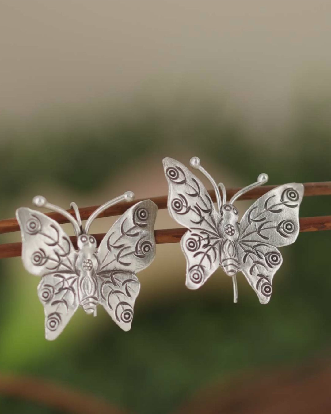 Sterling Silver Butterfly Earrings