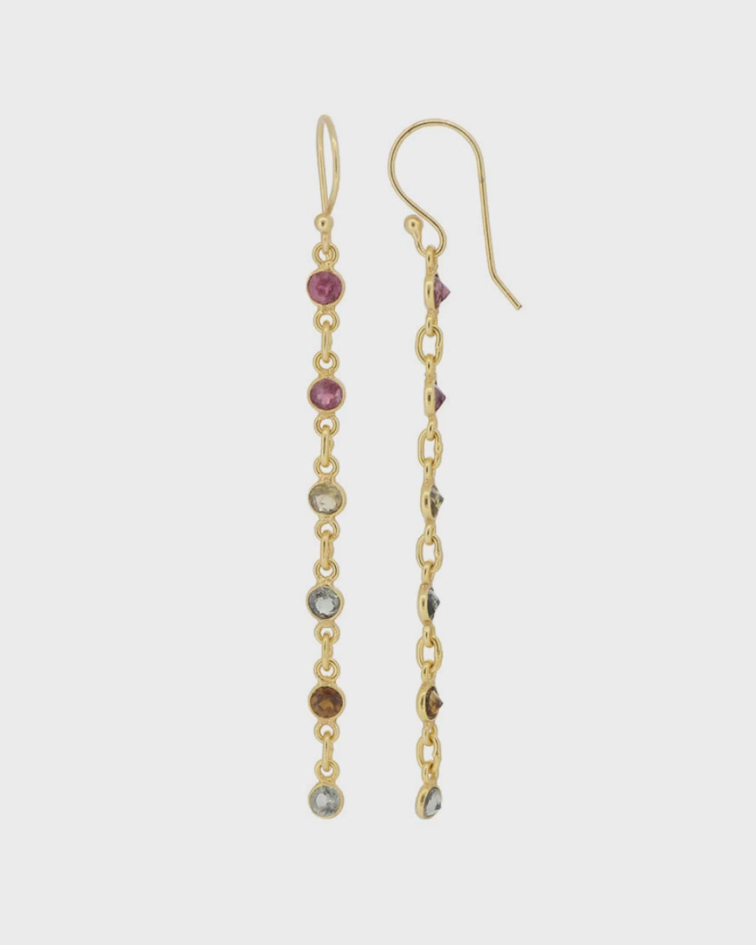 Dainty Tourmaline Dangle Earrings