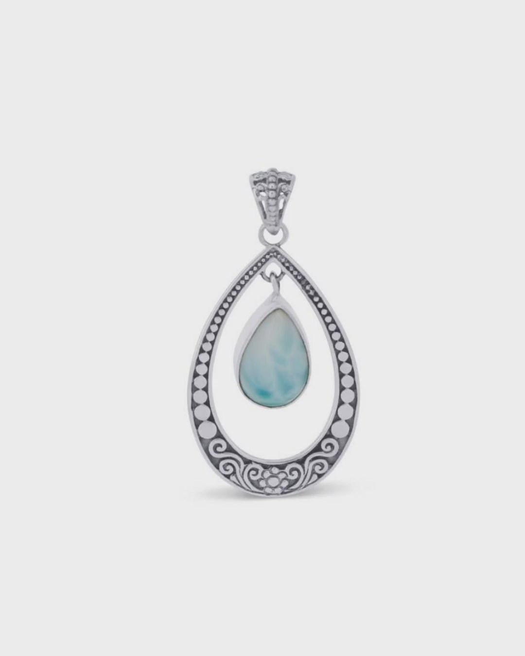 Sterling Silver Larimar Pendant