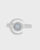 Crescent Moon Moonstone Ring