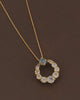 Rainbow Moonstone Circle Necklace