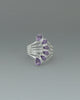 Amethyst Teardrop Sterling Silver Ring