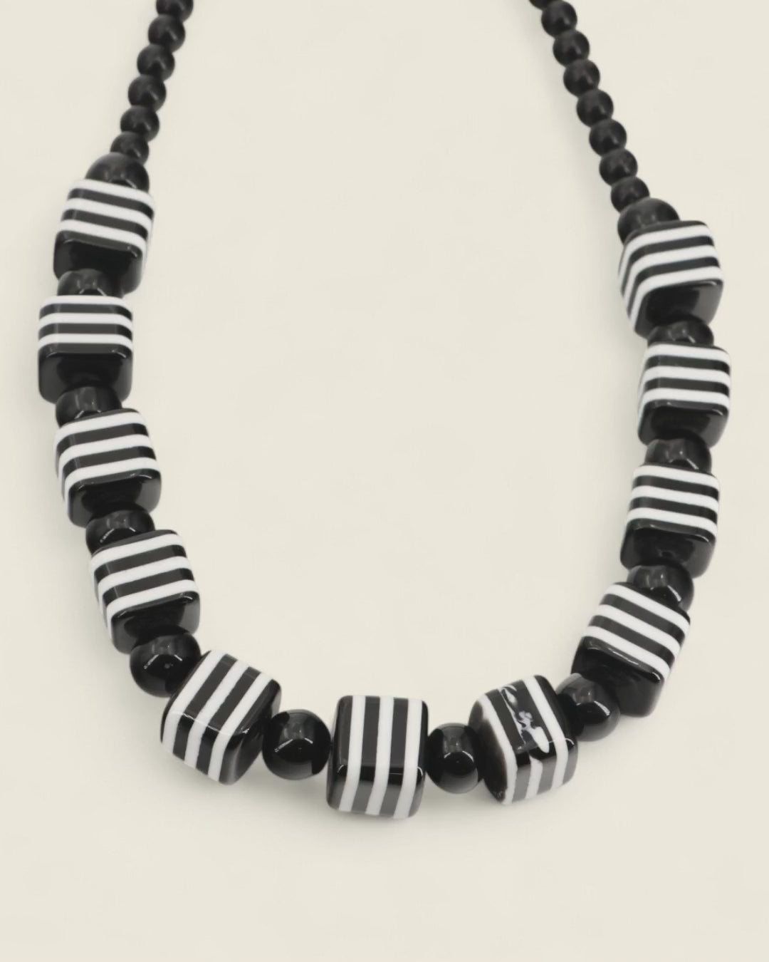 Monochrome Resin Bead Necklace