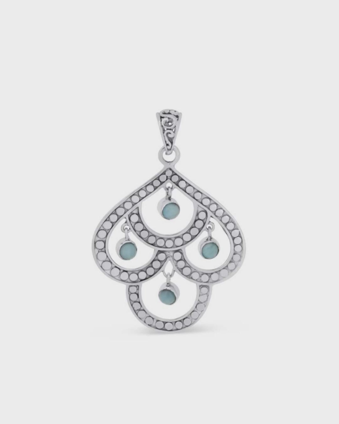 Sterling Silver Larimar Pendant