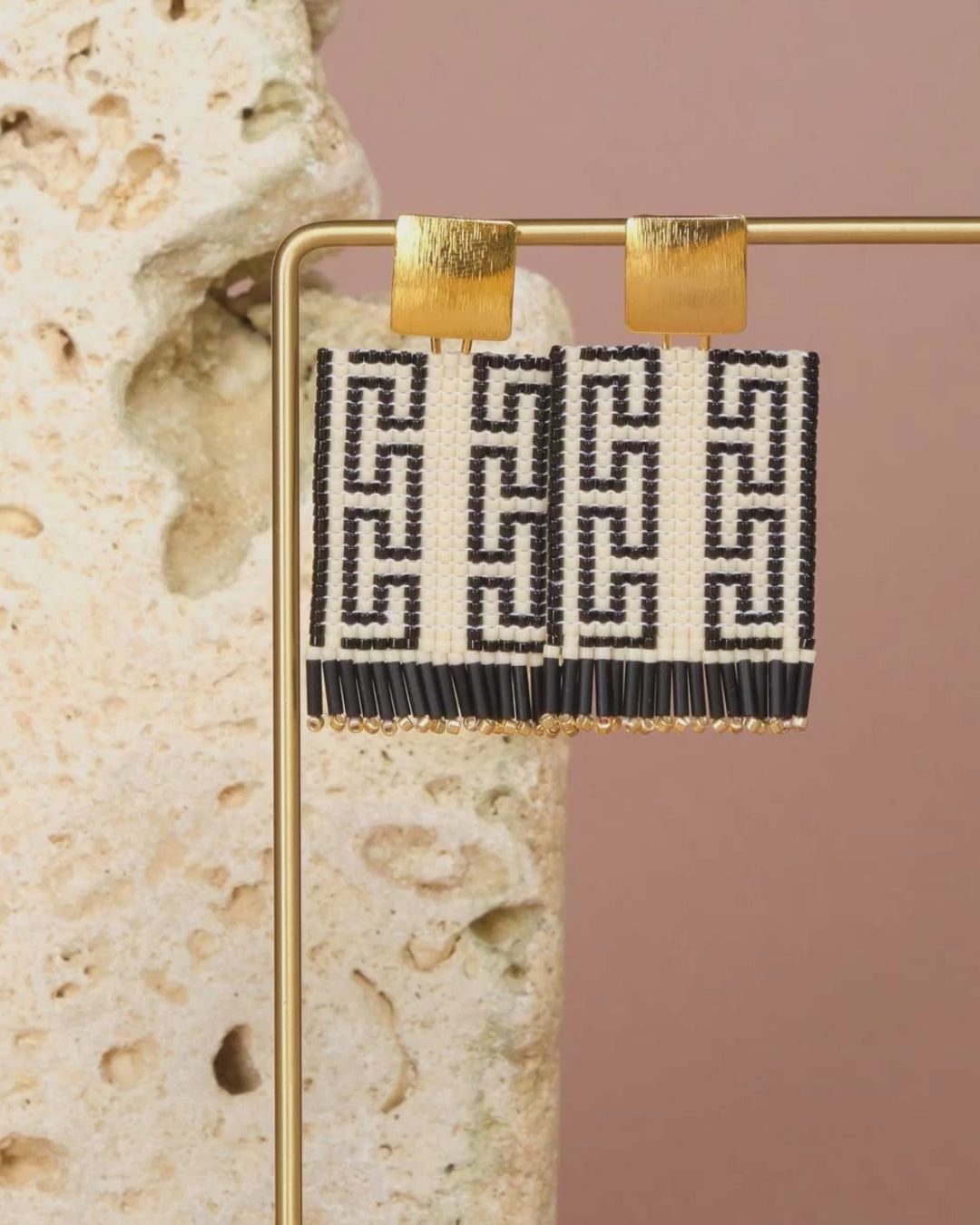 Handwoven Miyuki Fringe Earrings