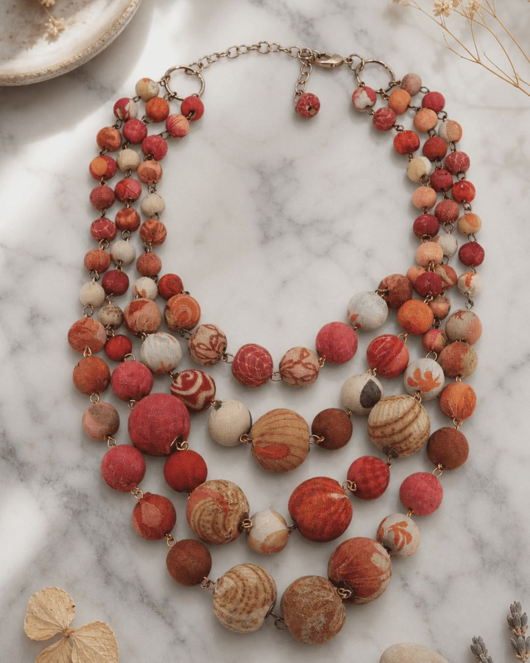Kantha Layered Sunset Necklace