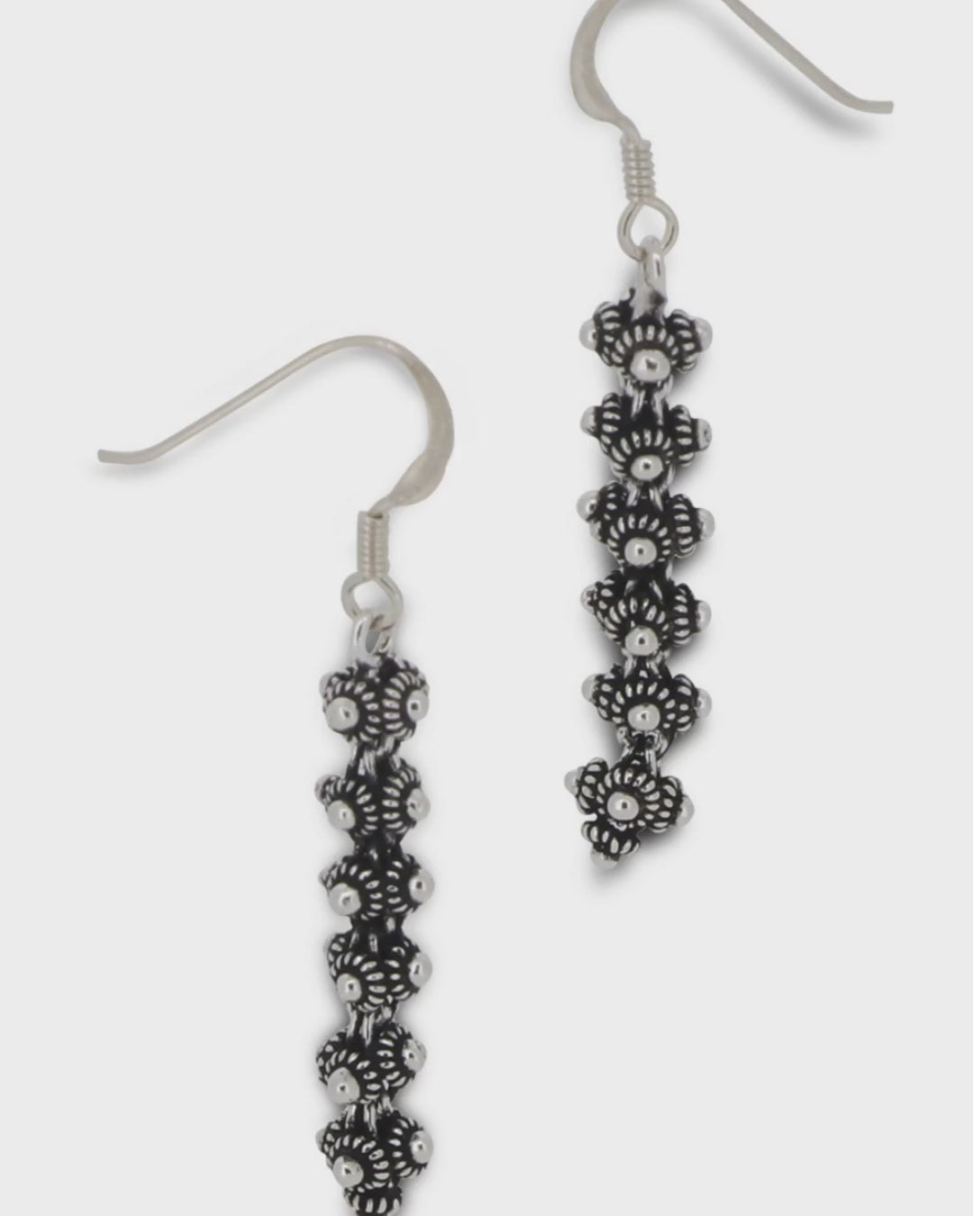 Hill Tribe Silver Floral Earrings