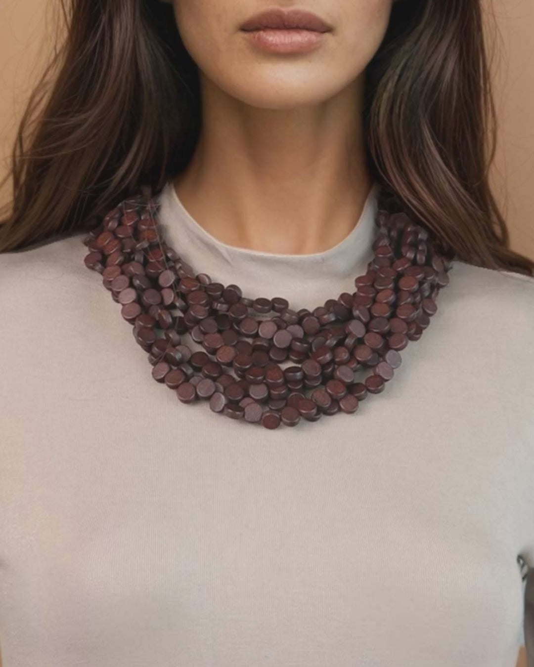 Rich Brown Twist Necklace