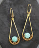 Amazonite Hematite Sculptural Drop Earrings