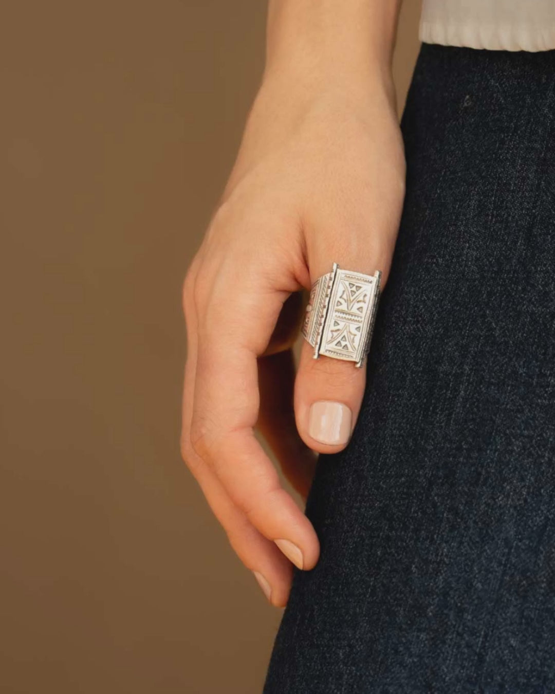 Hilltribe Sterling Silver Statement Ring