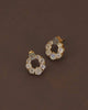 Gold Plated Moonstone Stud Earrings