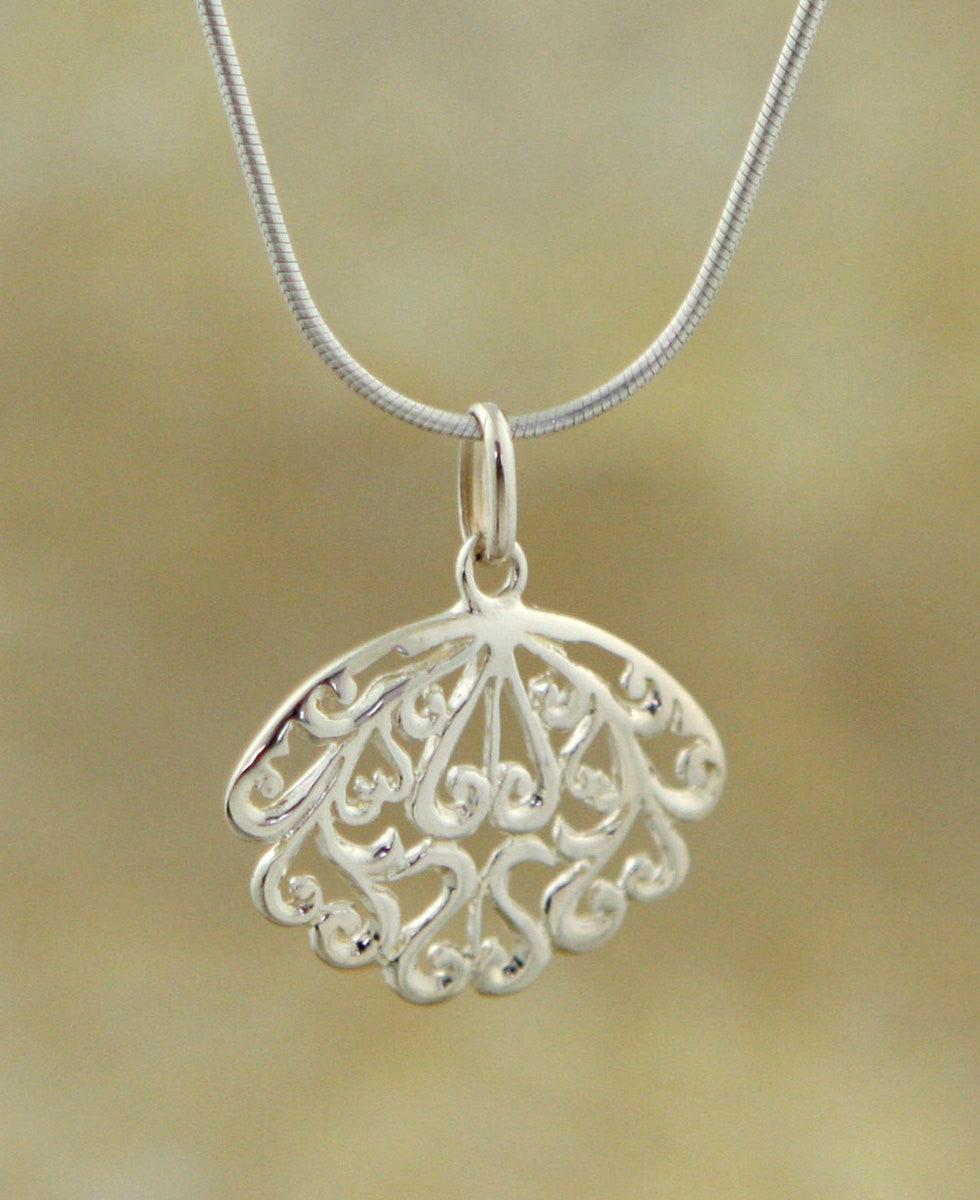 Palace Fan Sterling Pendant