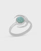 Sterling Silver Larimar Moon Ring