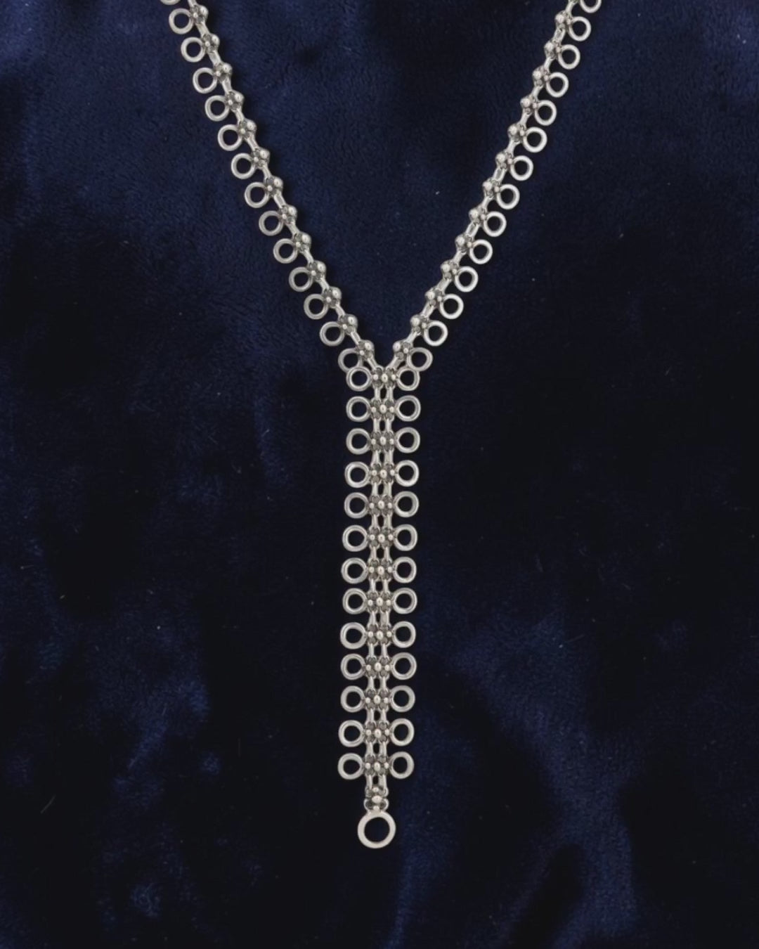 Lariat Cutout Disc Necklace