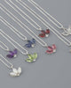 Dainty Flower Birthstone Necklace