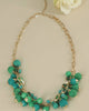 Green Beaded Textile Necklace