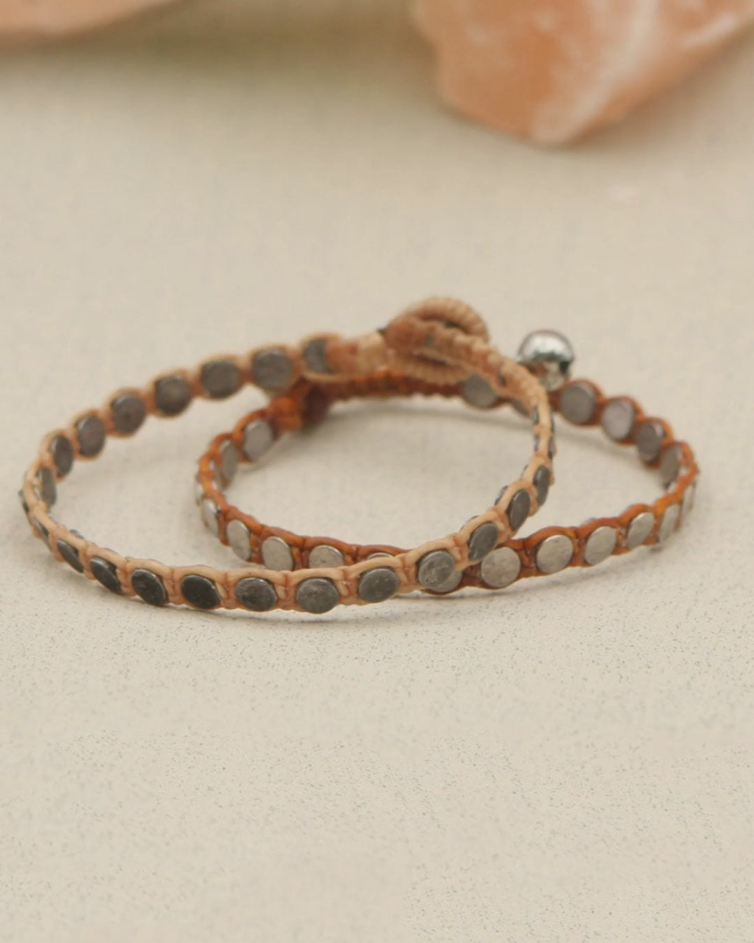 Woven Lunar Disk Bracelet
