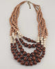 Brown Cascade Wood Necklace