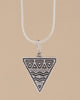 Etched Tribal Triangle Pendant