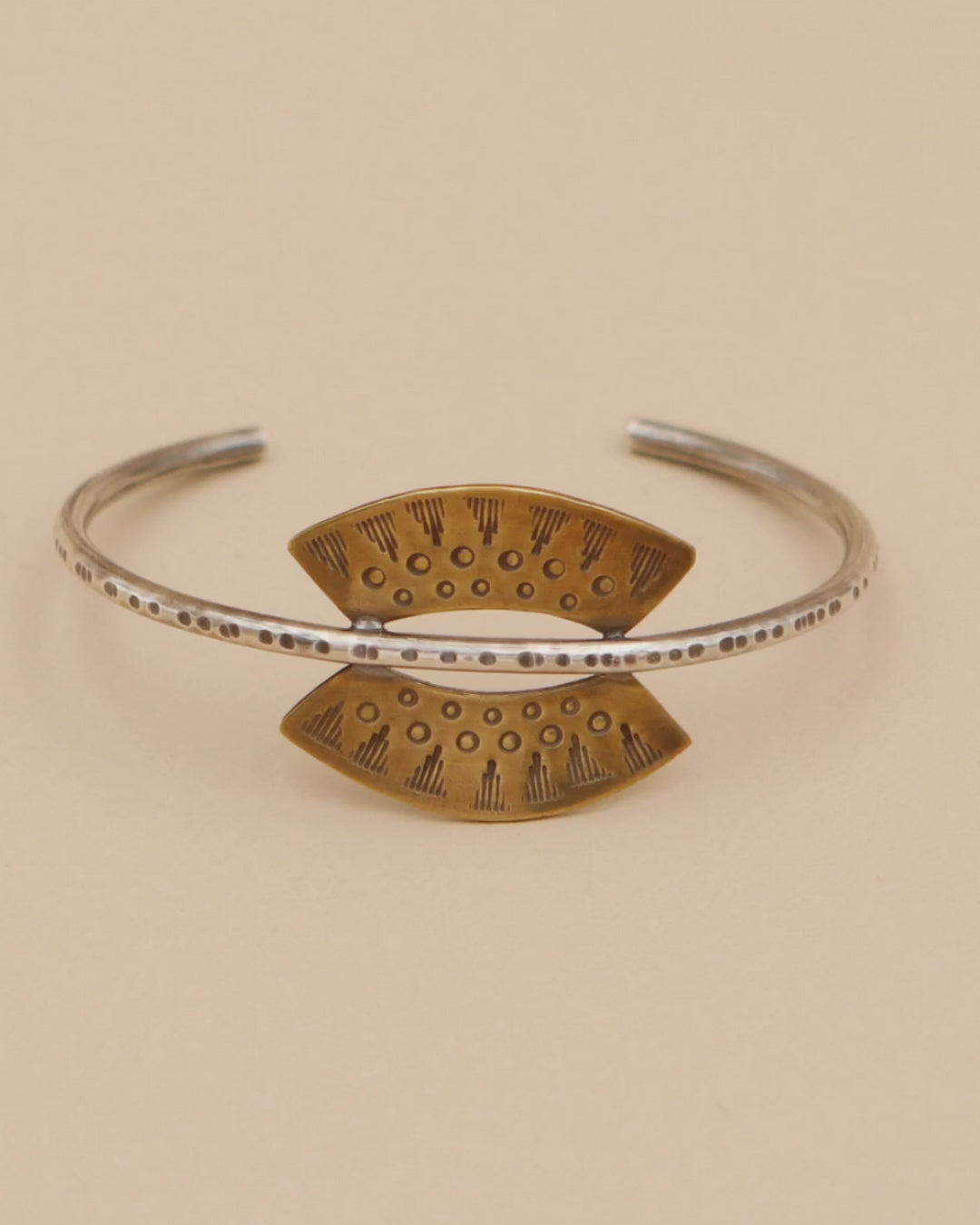 Thai Sun Brass Silver Cuff