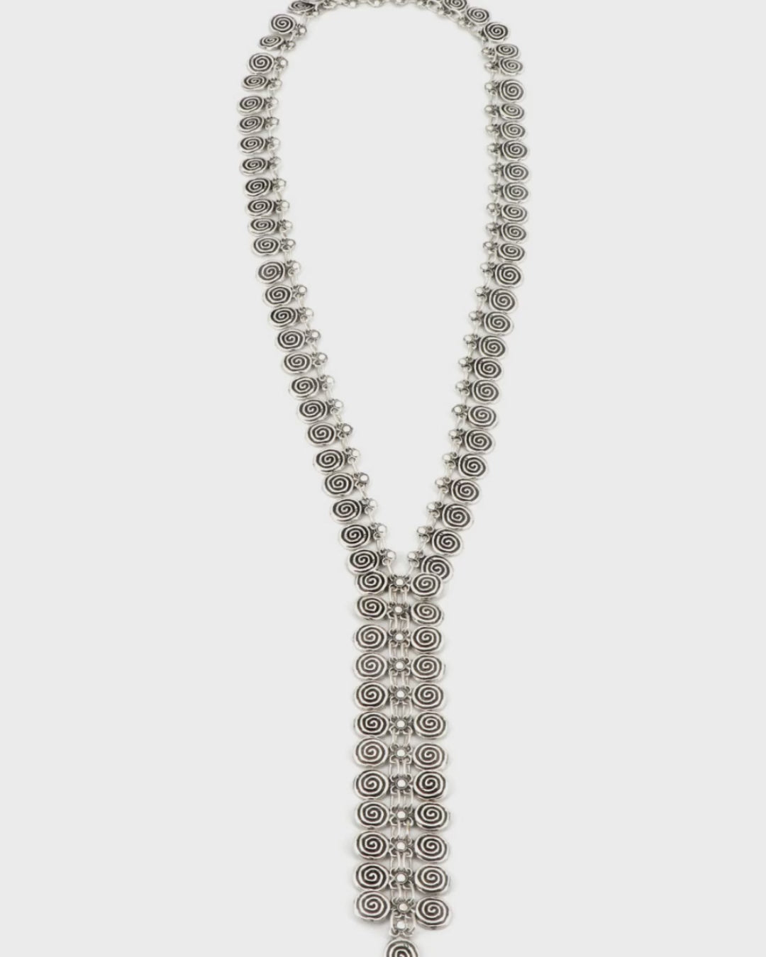Swirly Circle Y Necklace
