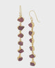 Raw Pink Tourmaline Dangle Earrings