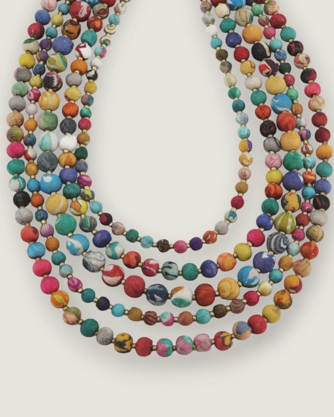 Multi Color Kantha Necklace