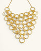 Hammered Brass Bib Necklace