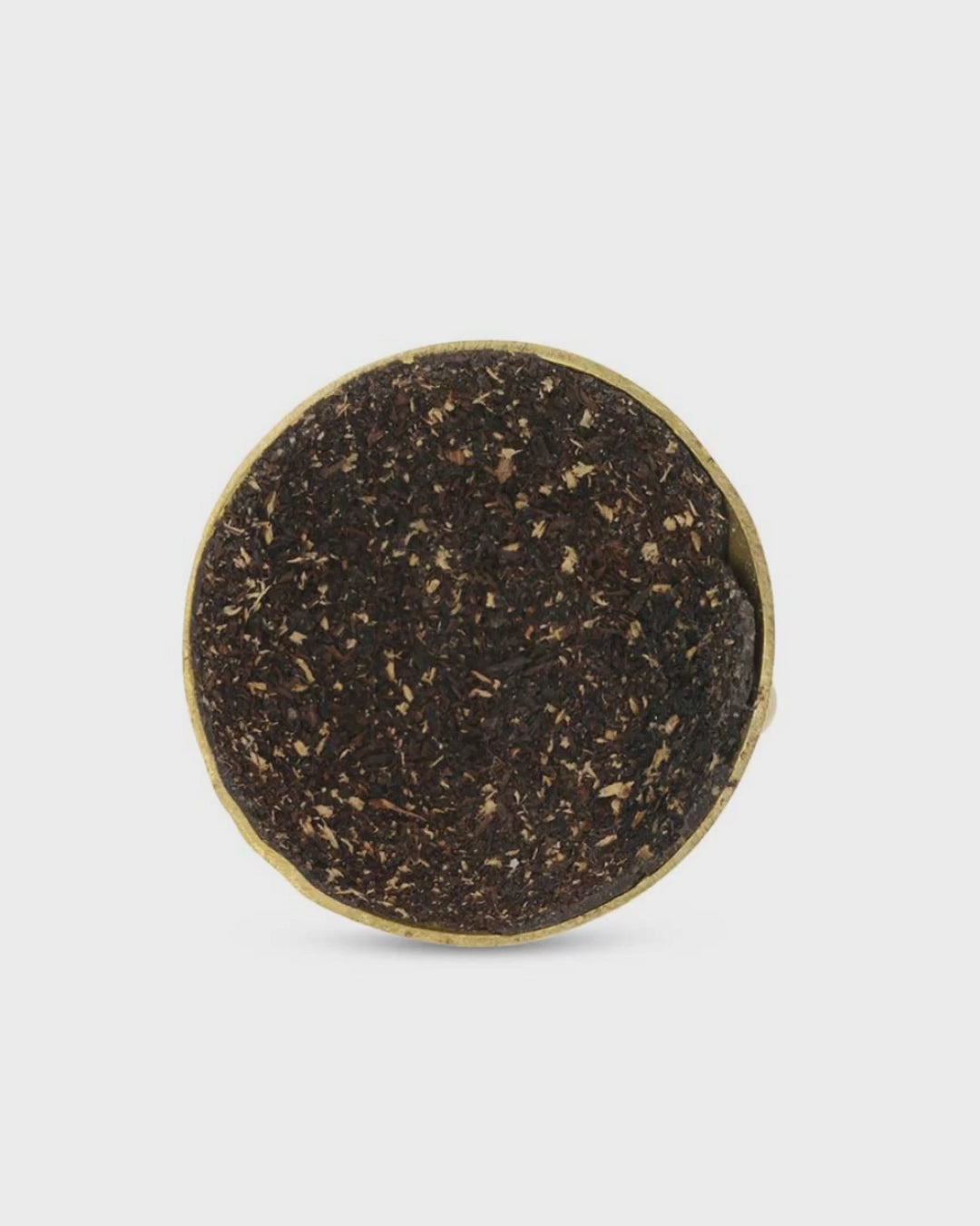 Brass Textured Dark Adjustable Ring
