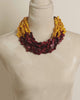 Sunset Flame Twist Disc Necklace