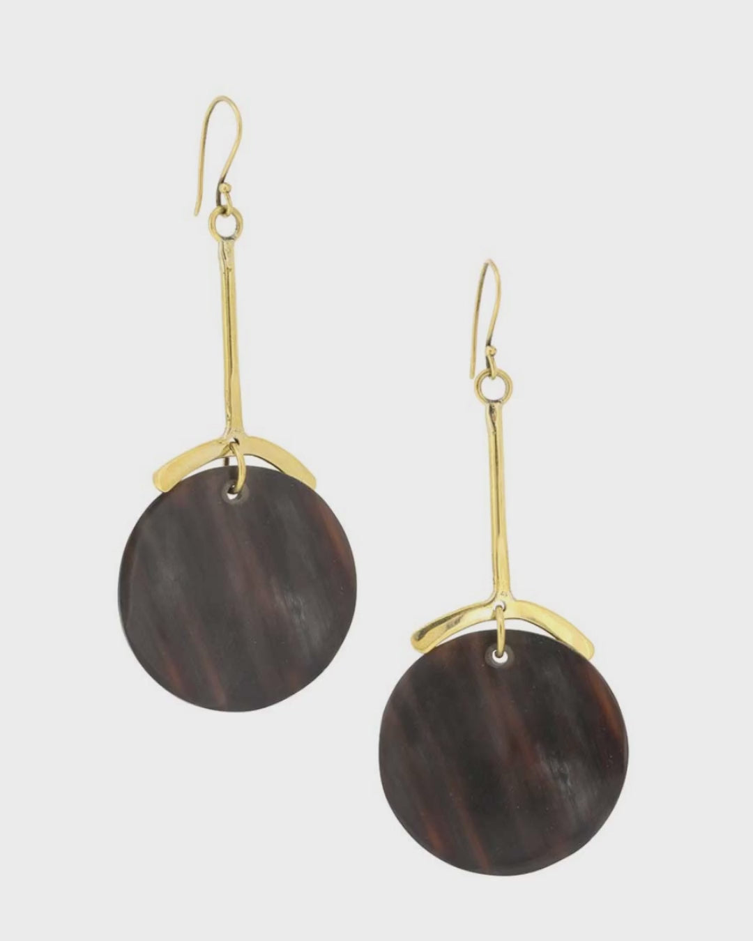 Horn Brass Drop Earrings Kenya