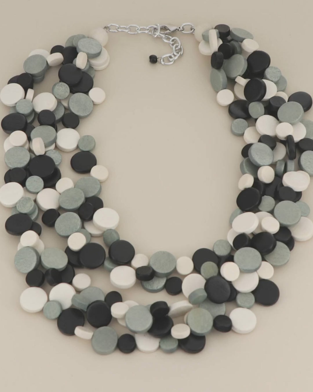 Midnight Shades Wood Necklace