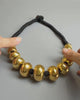 Dark Gold Beaded Statement Choker Necklace