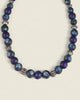 Hand-Painted Blue Pottery Necklace