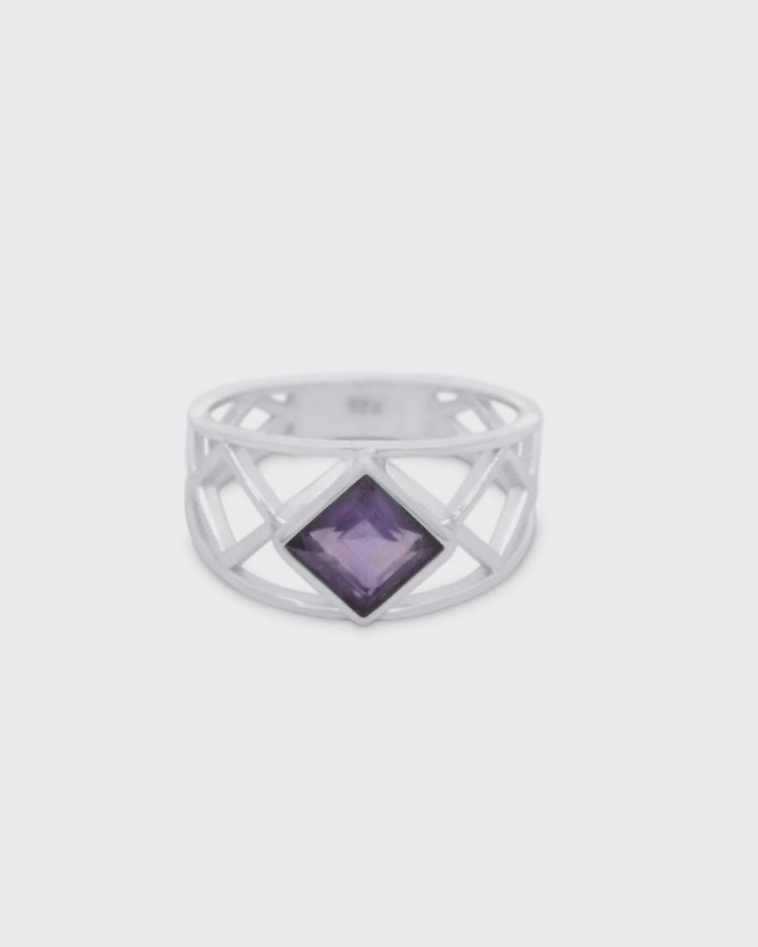 Sterling Silver Amethyst Band Ring